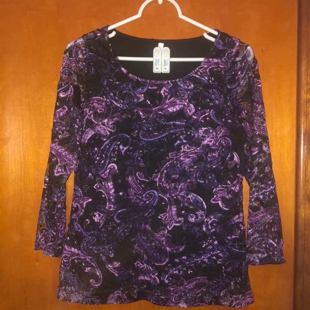 Purple lace dress top